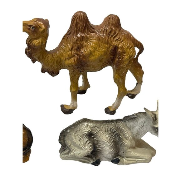 9 Vintage Christmas Nativity Replacement Figures Composite Made in Italy - Picture 5 of 13